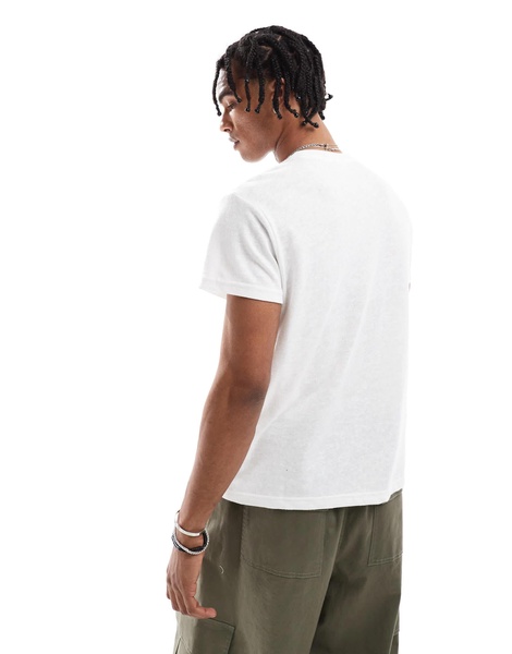 Bershka linen look t-shirt in ecru