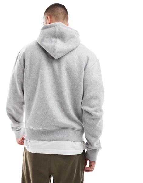 Bershka basic hoodie in gray