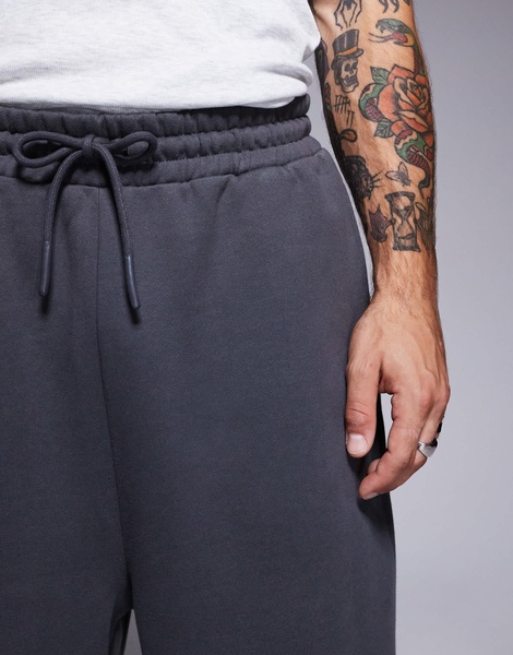 ASOS DESIGN premium heavyweight oversized sweatpants in charcoal