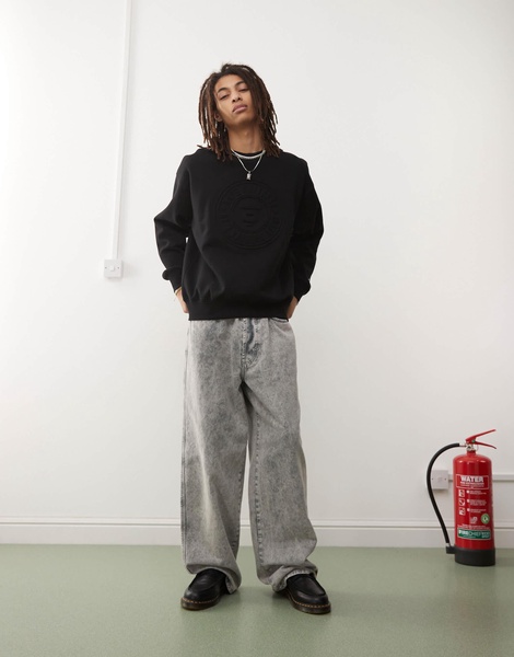 Aape By A Bathing Ape embossed logo sweatshirt in black