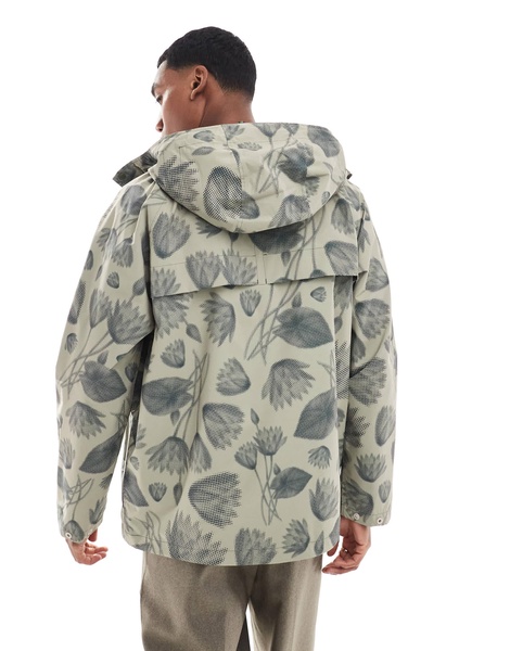 PS Paul Smith hooded jacket with flower print in beige
