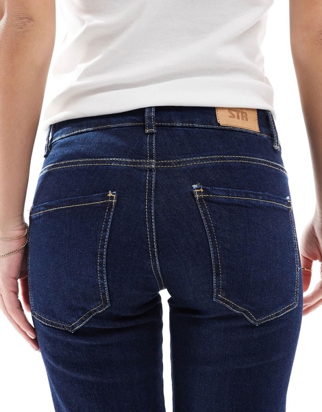 Stradivarius turn up leg straight jean in indigo - part of a set