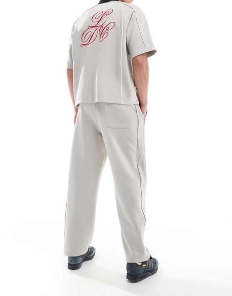 Bershka pull-on pants in gray - part of a set