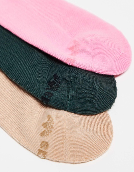 adidas Originals Trefoil 2.0 3-pack quarter socks in multi