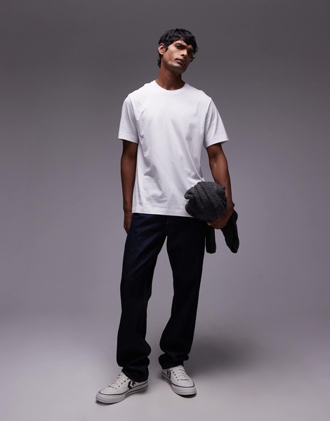ARKET jersey t-shirt in white