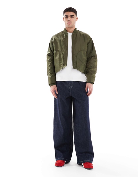 ASOS DESIGN super baggy jeans in mid wash blue