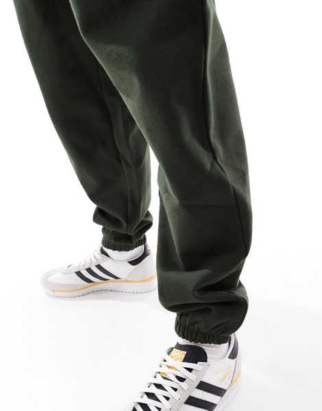 ASOS DESIGN premium heavyweight oversized sweatpants 400gsm in dark green
