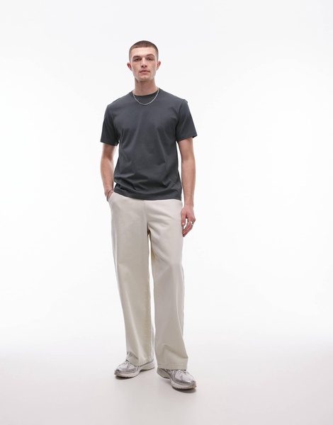 ARKET jersey t-shirt in gray