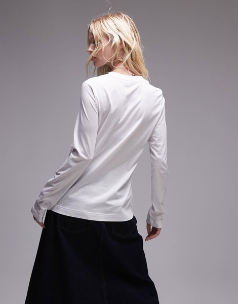 ARKET long sleeve T-shirt in white