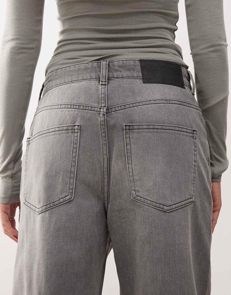 Reclaimed Vintage low rise baggy jeans in washed charcoal
