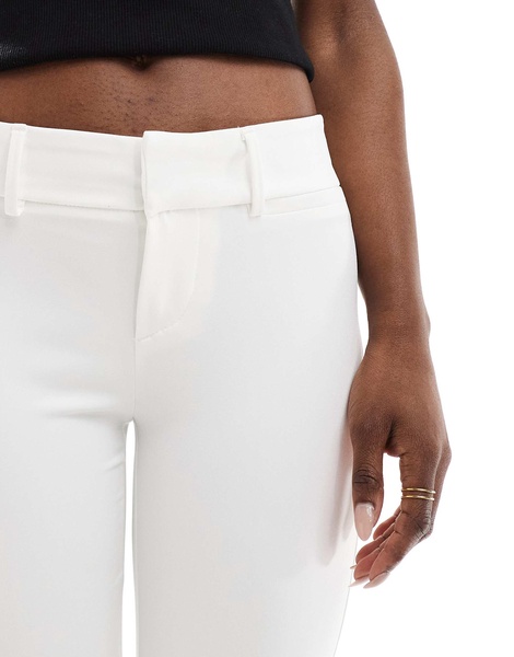 Bershka tailored flared pants in off white