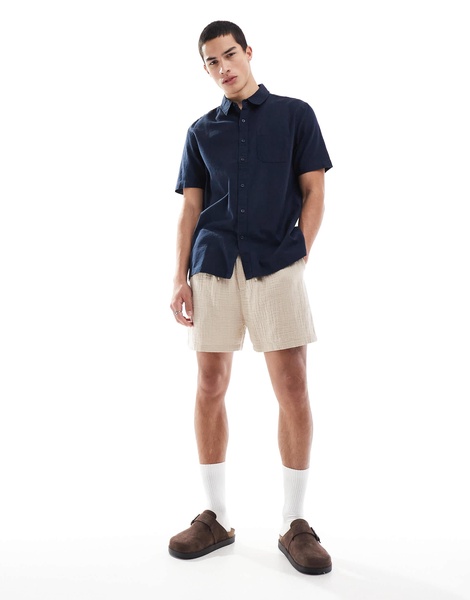 Brave Soul short sleeve shirt in navy