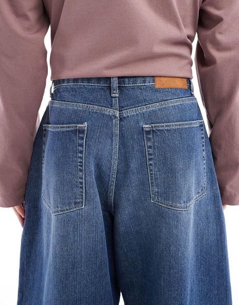 ASOS DESIGN Premium denim oversized balloon jeans with wash