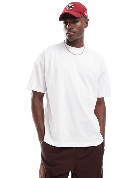 ASOS DESIGN oversized t-shirt with back print in white