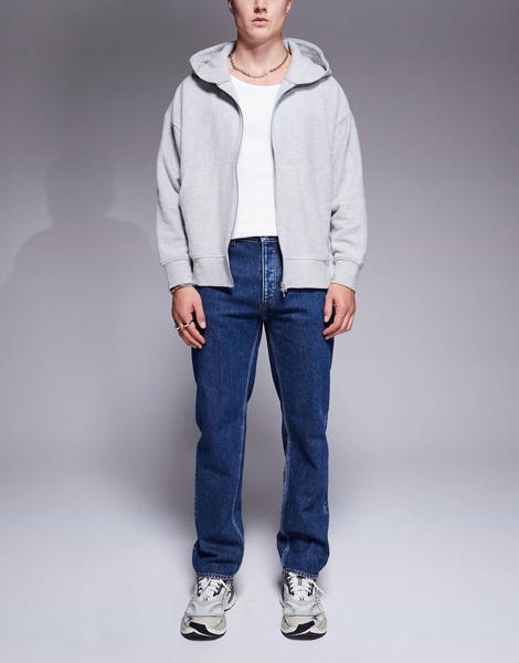 HUGO BLUE Jonah straight fit jeans in mid blue
