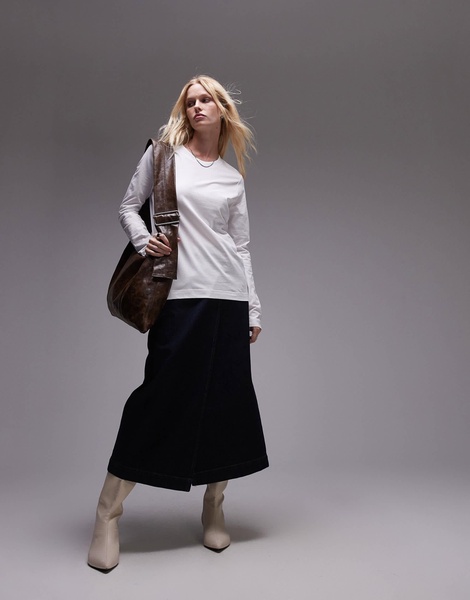 ARKET long sleeve T-shirt in white
