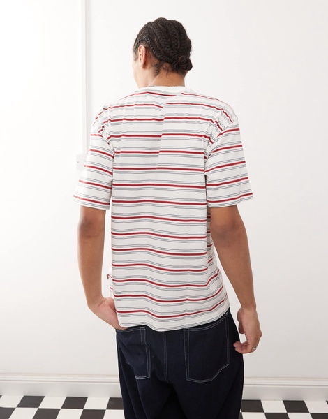 Dickies Lewistown striped t-shirt in red and white