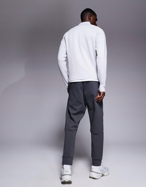 BOSS Green Hadiko Tape cuffed sweatpants regular fit in dark gray