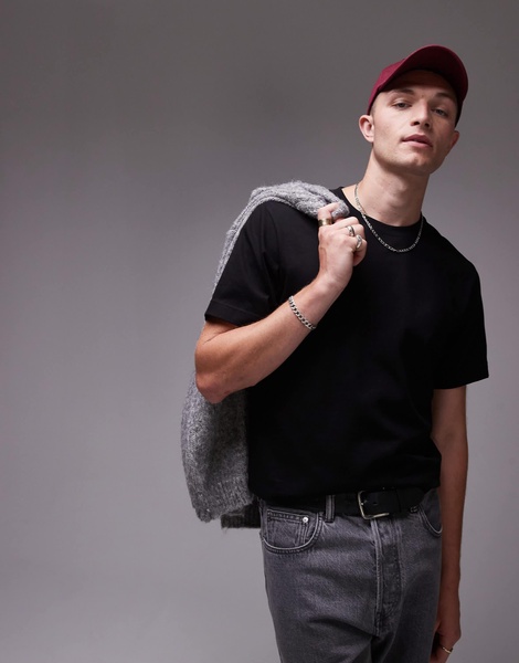 ARKET heavy weight jersey t-shirt in black