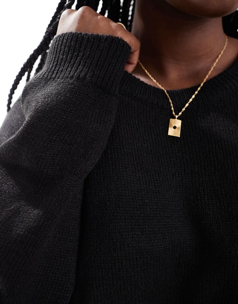 Brave Soul Plus crew neck sweater in black