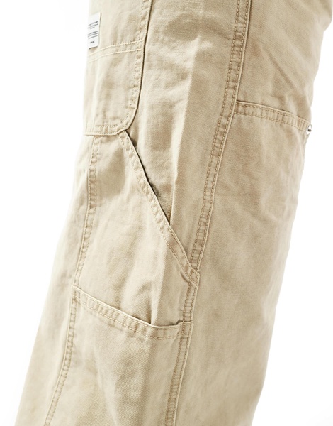 Bershka carpenter pants in brown