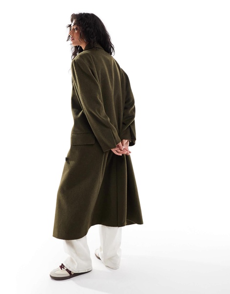 Stradivarius STR super oversized overcoat in khaki