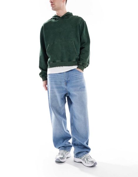 Bershka baggy fit jean in light blue