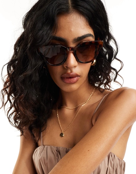 AIRE X ASOS dorado square sunglasses in dark tort