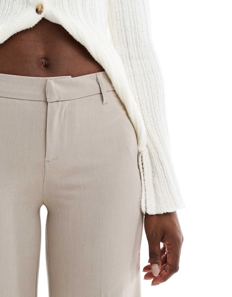 Bershka tailored pants in beige melange