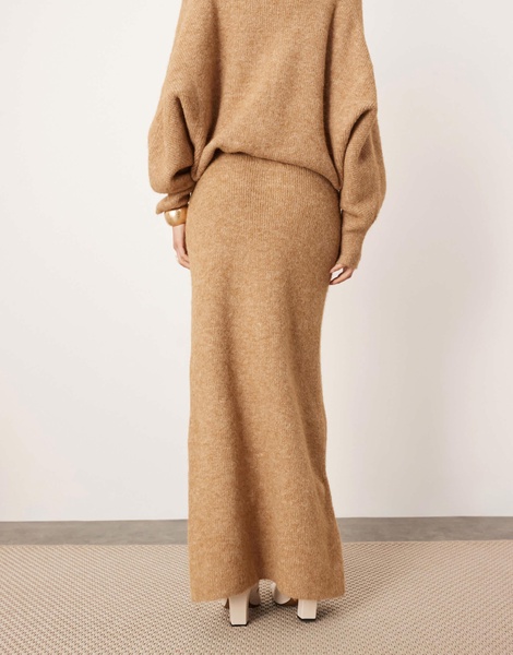 ASOS EDITION knit maxi skirt in biscuit - part of a set