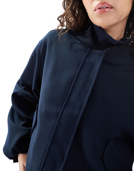 ASOS DESIGN tailored bomber jacket in navy