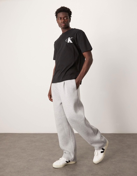 Calvin Klein Jeans bold ck backprint T-shirt in black