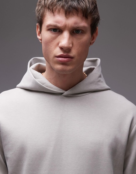 Mango hoodie in stone