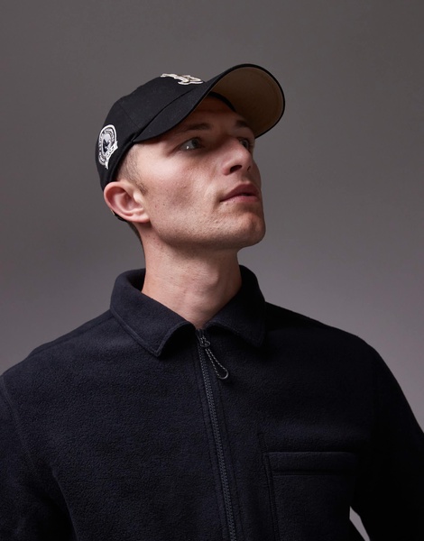 ARKET half zip fleece sweat in blue