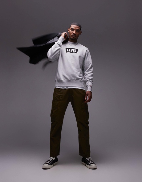 Levi's vintage batwing logo sweatshirt in gray heather