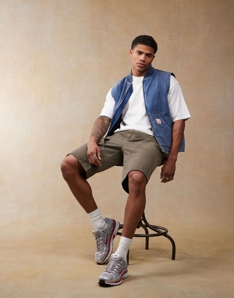 Levi's Workwear Sansome padded denim vest in mid wash blue