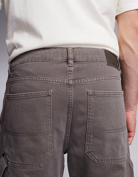 River Island relaxed carpenter jeans in brown