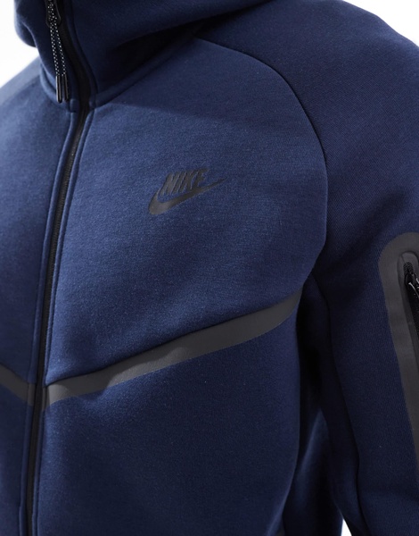 Nike Tech Fleece full zip hoodie in navy