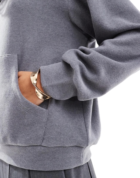 ASOS DESIGN supersoft oversized hoodie in charcoal