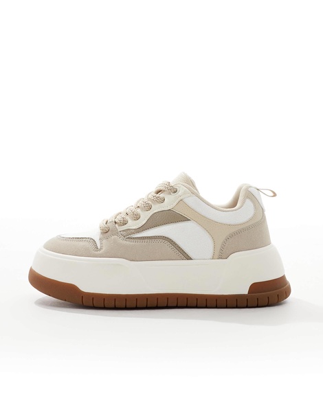 ASOS DESIGN chunky sneakers in beige