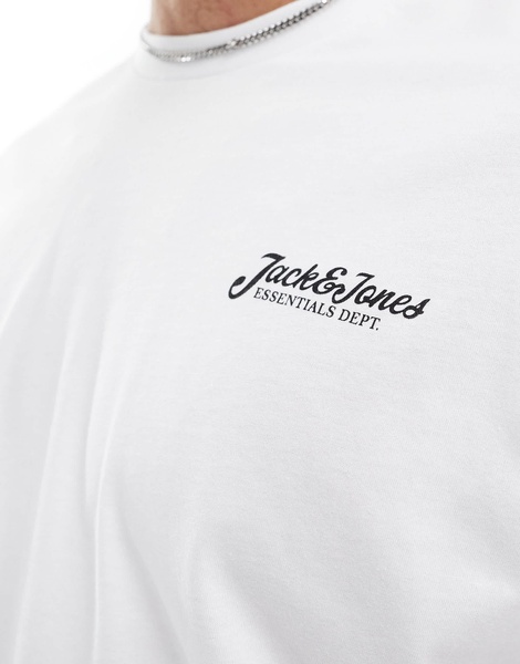 Jack & Jones script logo t-shirt in white