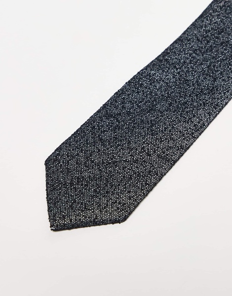 ASOS DESIGN tie with grunge texture in black