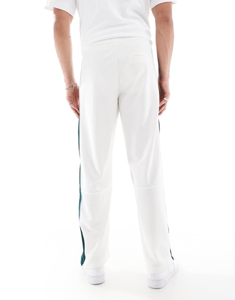 Bershka sport piped sweatpants in white - part of a set