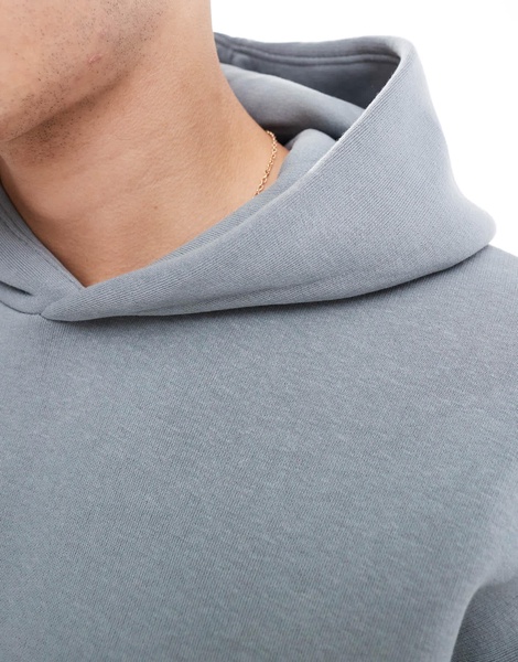 Bershka boxy hoodie in light blue