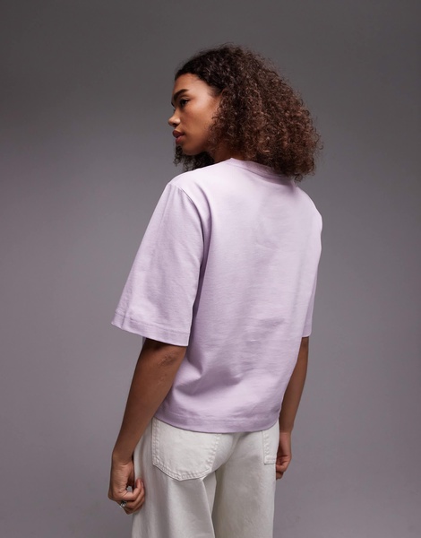 ARKET heavyweight boxy T-shirt in lilac