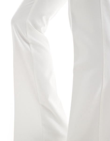 Bershka tailored flared pants in off white