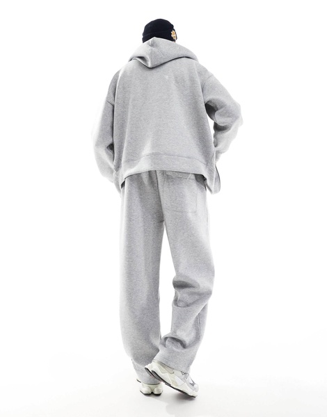 Bershka premium wide leg sweatpants in gray - part of a set