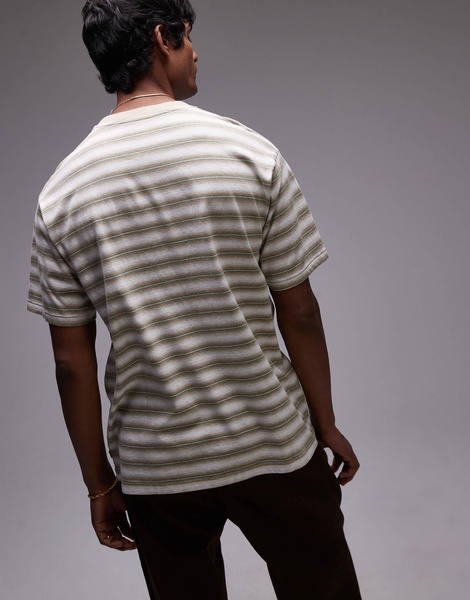 Levi's Red Tab vintage relaxed fit logo stripe t-shirt in mid green heather