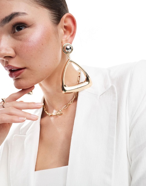 ASOS DESIGN relaxed blazer with linen in white