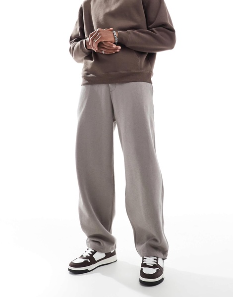 Bershka balloon fit sweatpants in taupe